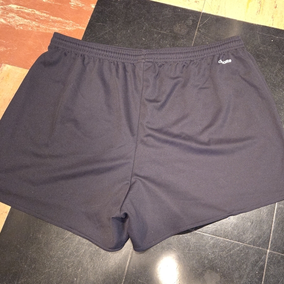 Adidas poly shorts black white Adidas logo misses size large BNWOT - Picture 3 of 7